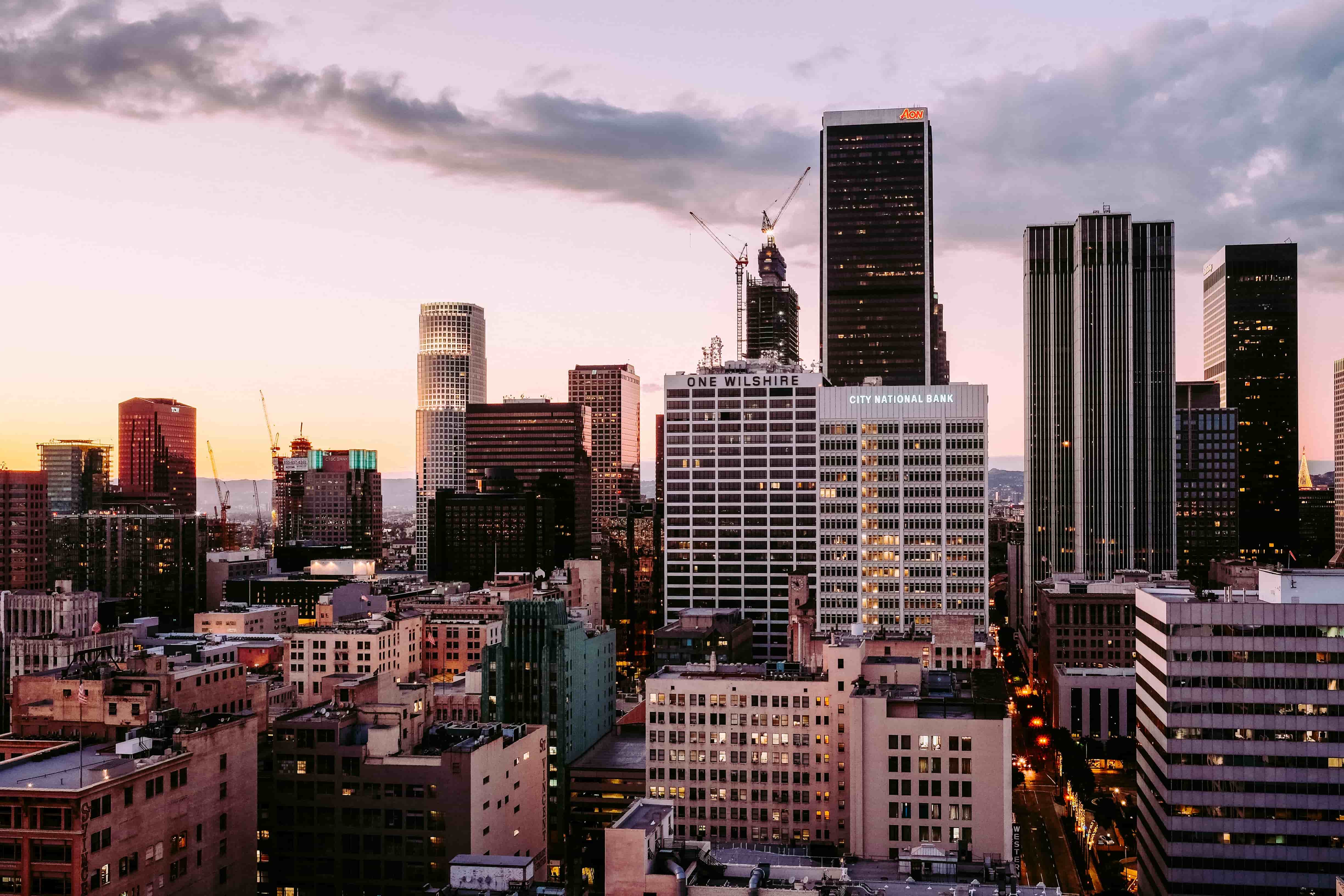 high buildings facing the sky